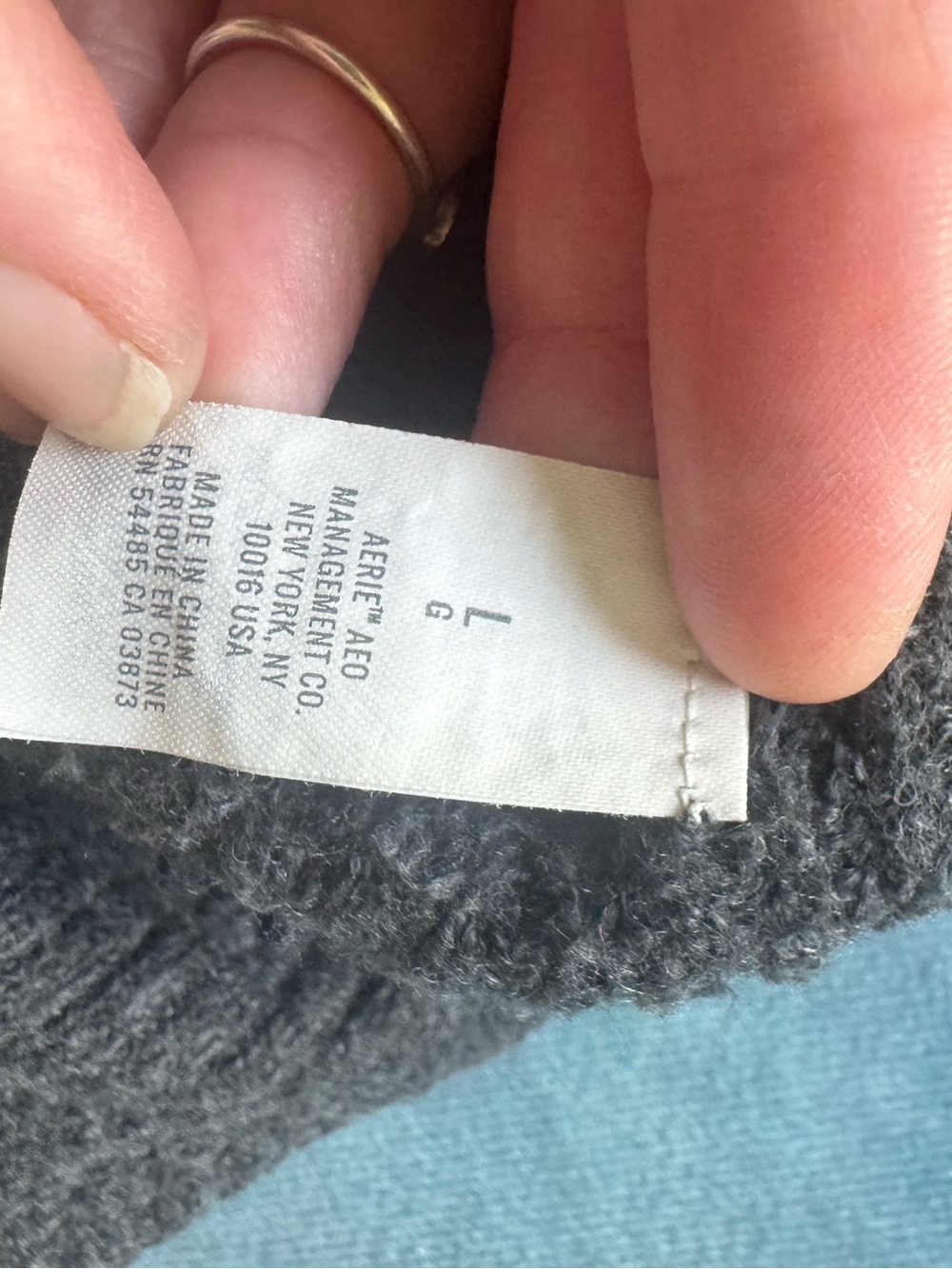 aerie Charcoal Oversized Crewneck Sweater - Picture 5 of 8